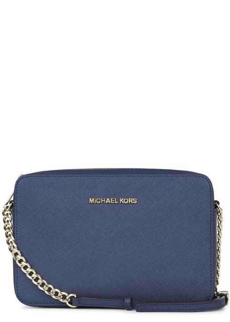 pale blue michael kors crossbody bag|Michael Kors navy blue tote.